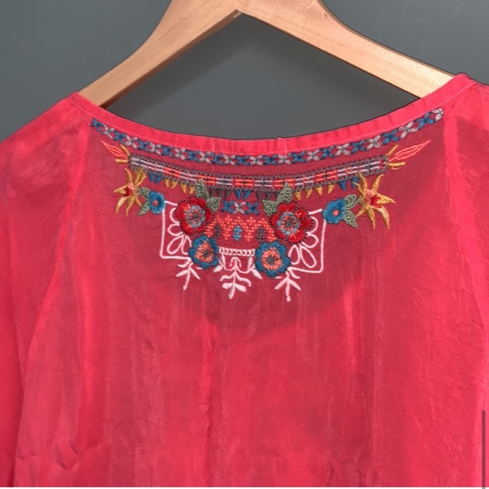 Johnny Was Floral Embroidered Cupra Tunic XSmall - Picture 6 of 8